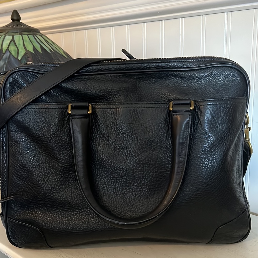 Vintage Coach briefcase messenger bag black with original paperwork receipt - Picture 10 of 16